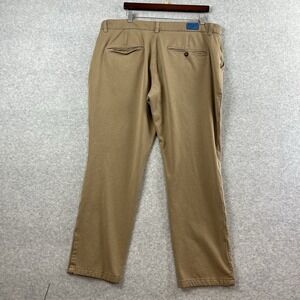 Mugsy Belmonts Pants Men 40x30 Beige Tapered K4PNBG Stretch Cotton Rayon